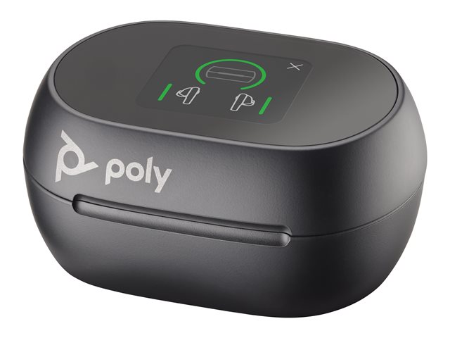Poly Voyager Free 60+ UC Carbon Black Earbuds +BT700 USB-C Adapter +Touchscreen Charge Case