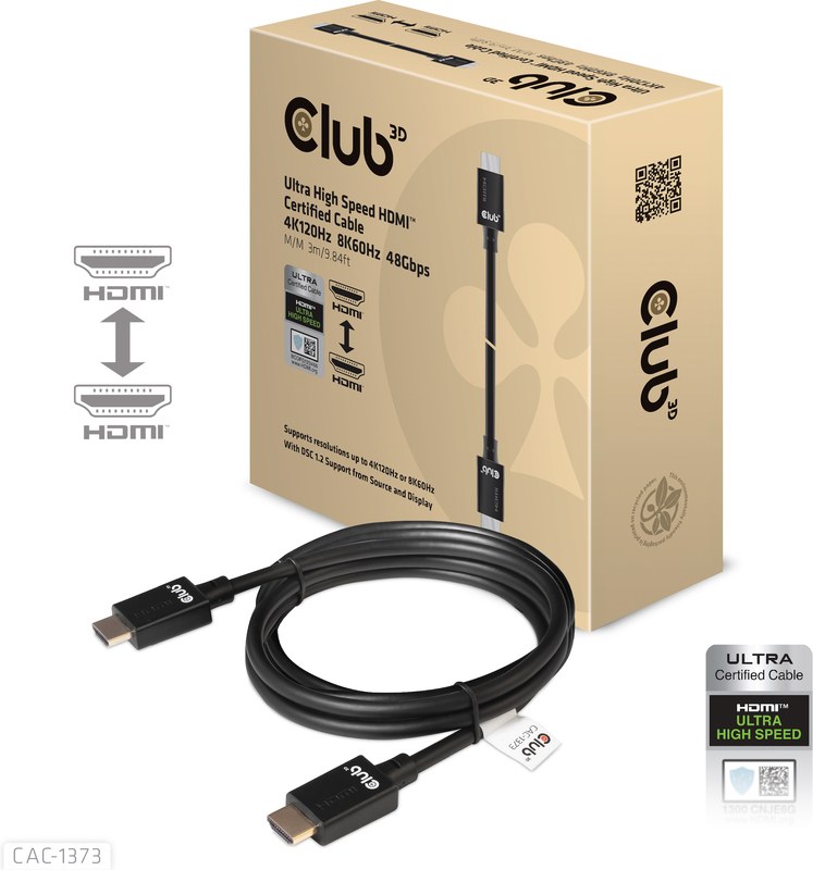 CLUB3D 3-meter CAC-1370 HDMI cable