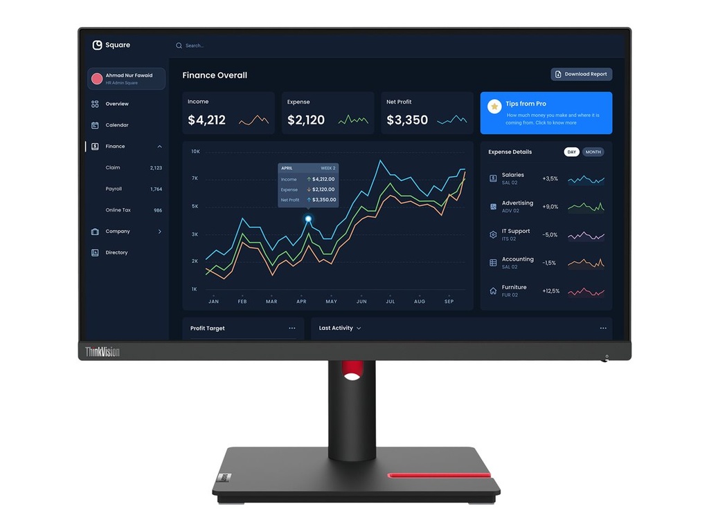 Lenovo ThinkVision T22i-30 FHD 21.5" Monitor
